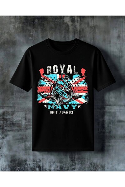 COMVİCHO تي شيرت كبير الحجم مطبوع عليه royal glory
