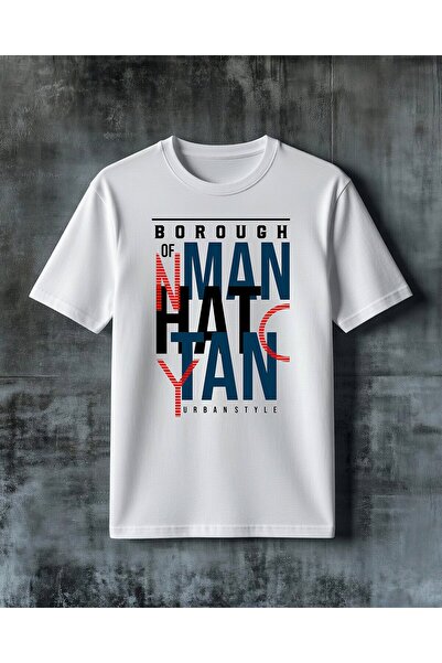 COMVİCHO Manhattan Urban Style Printed Oversize T-Shirt
