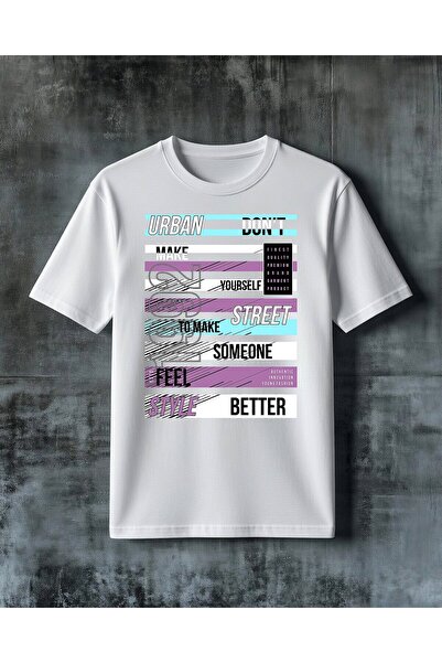 COMVİCHO Urban Street Style Fashion Printed Oversize T-Shirt