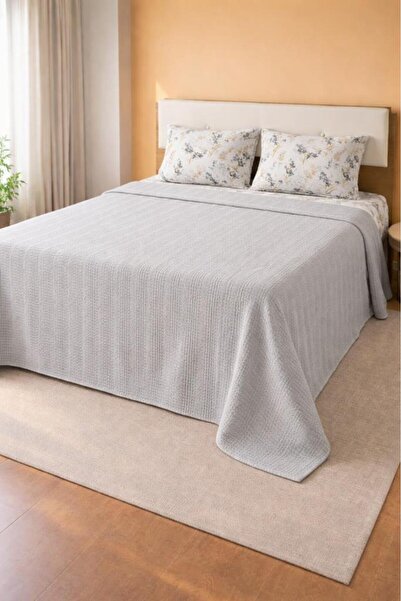 Çeyiz Diyarı Balım Double Cotton Pique Set Gray