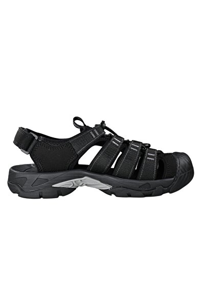 HUMTTO Men's Outdoor Shock-Absorbing Ergonomic Sole Sports Sandals Black-Grey