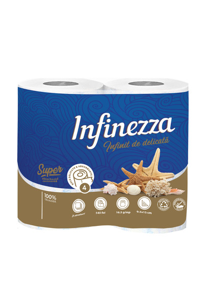 Infinezza Hartie igienica Infinezza, Marino, 3 straturi, 4 role