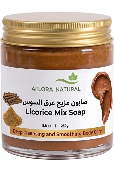 AFLORA Licorice Mix Soap, 250g, Traditional Skin Clarifying and Brightening B...