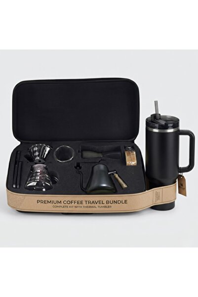 Primo Plus All-in-One Portable Pour-Over Coffee Travel Set - Includes Grinder...
