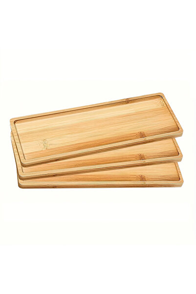 Choice1 3pcs 1/2/3pc Wooden Tray For Bathroom, Simple Serving Tray, Decorativ...