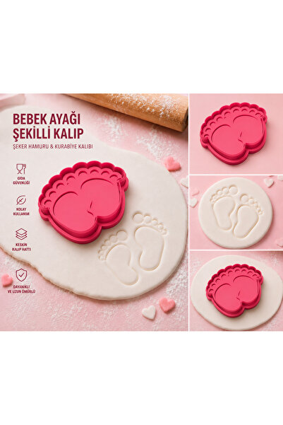 StudioAslanDesign Bebek Ayağı Şeker Hamuru ve Kurabiye Kalıbı – Fondant Pasta...
