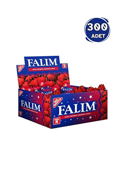 Falım Falım Çilek Aromalı Sakız (100 x 1,4G- 3 Adet)