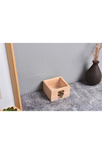 Choice3 8.5x8.5x5cm Wooden Square Hinged Storage Boxes Craft Gift Storage Con...