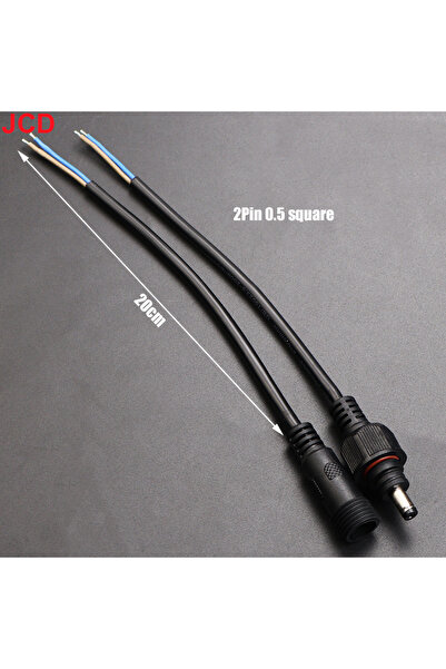 Choice4 2Pin 0.5 square JCD 2Pin DC Power Plug 55*21mm 12V Connector IP67 Mal...