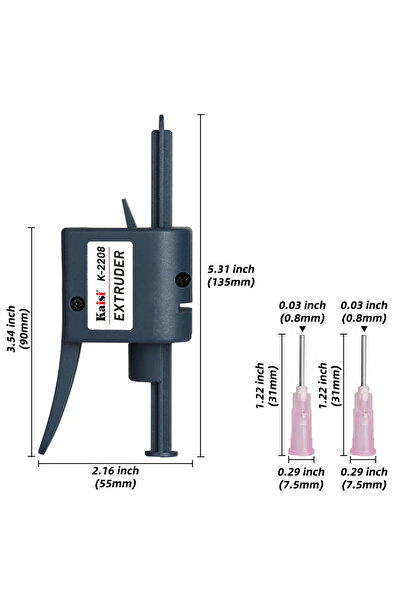 Choice K2208 Kaisi K-2208 TubeMate Solder Paste Extruder With 2 Needles Weldi...