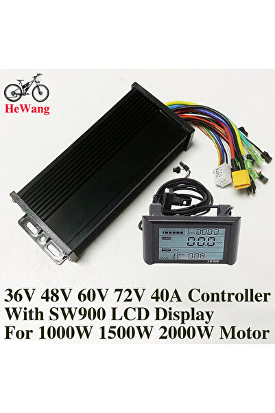 Choice 36V 48V 52V 60V 40A E-bike Brushless Motor 3-mode sine wave Controller...