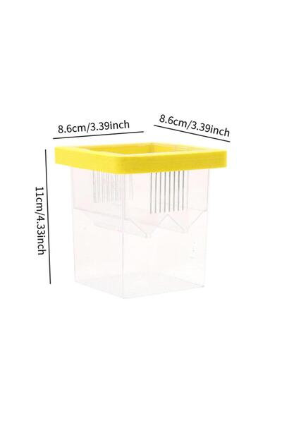 Choice Yellow Aquarium Fish breeding Box Durable Fish tank guppy breeding Iso...