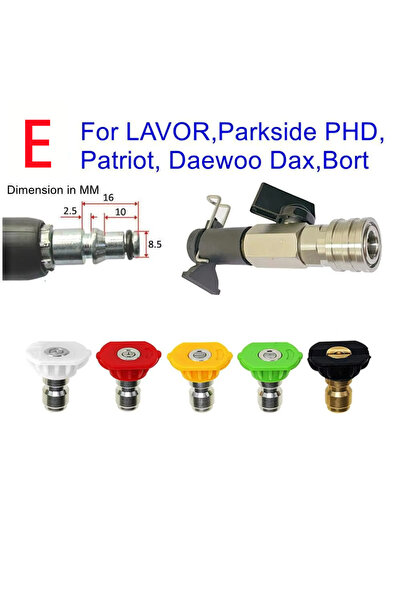 Choice4 طقم صمام كروي عالي الضغط لغسيل السيارات E For Lavor مع موصل سريع 1/4 ...