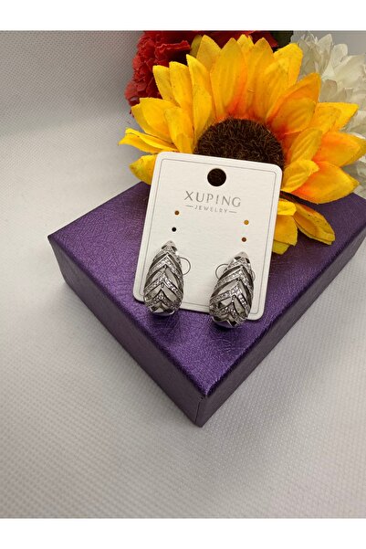 XUPING JEWELRY Xuping Zircon Stone Drop Bottega Model Steel Earrings
