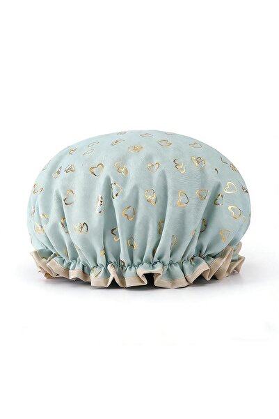 Choice1 green Double Layered Waterproof Shower Cap Hair Cap for Women Bathing...