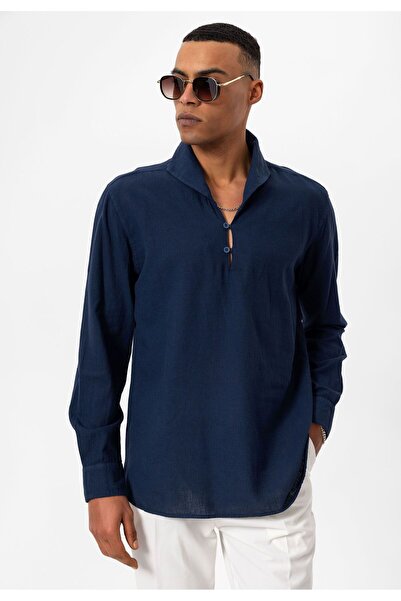 S13 Store Apash Collar Button Closure Shirt