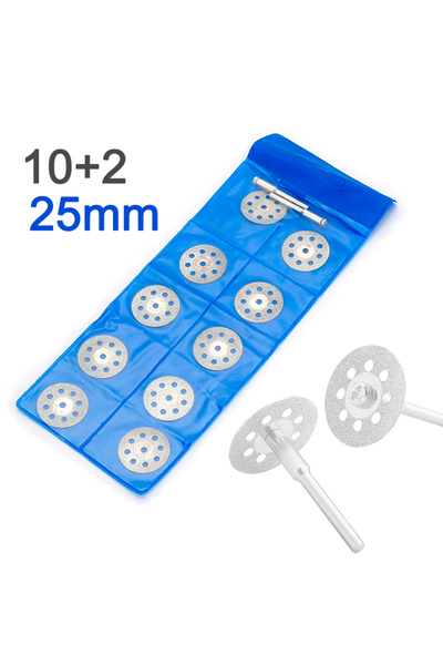 choice2 12pcs 25mm 12pcs Diamond Cutting Disc 20/22/25/30mm With 3mm Mandrels...
