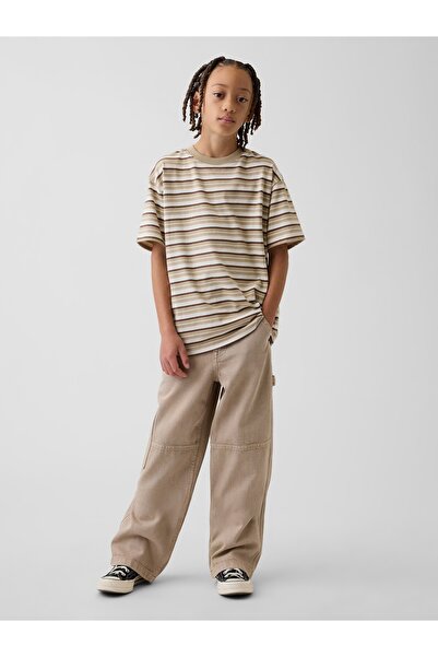 GAP Erkek Çocuk Bej Kids Baggy Carpenter Jean Pantolon