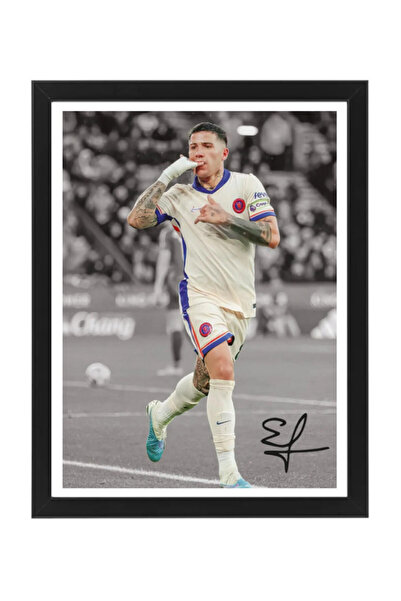 Boomah Accessories Enzo Fernandez Chelsea Printed Autograph - Framed Poster 3...