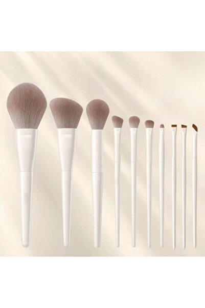 Choice WHITE 10PCS Makeup Brushes Set Eyeshadow Brush Angled Eyeliner Brush F...