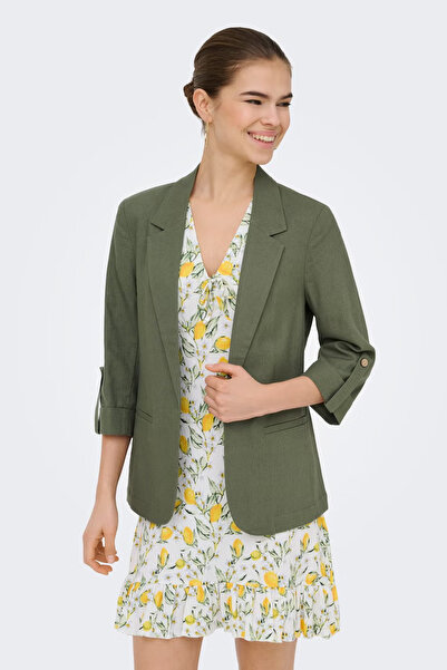 ONLY Onlgoa Keten Karışımlı Loose Fit Kruvaze Yaka Ceket CEKET 15363727