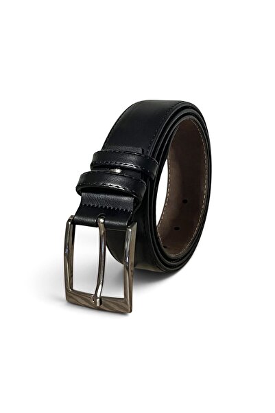 ZEKTON Curea clasică cu cusături premium pe margine - 3,5 cm - Negru, opțiuni...