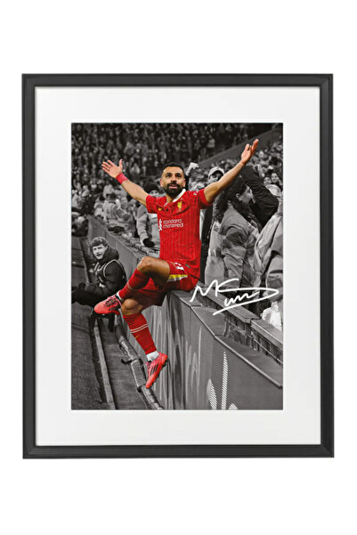 Boomah Accessories صورة موقعة لمو سالا - لاعب ليفربول - ملصق مؤطر 50×40 سم - ...