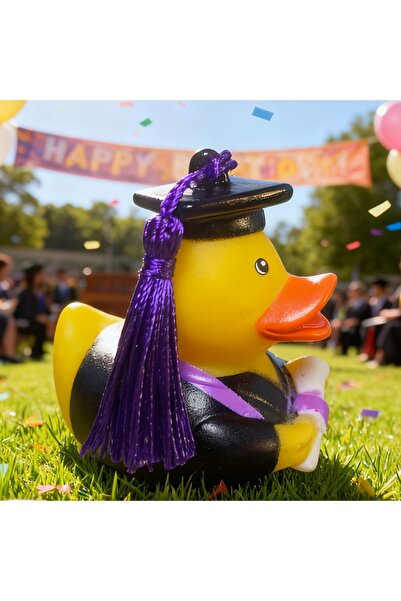 Choice PURPLE 1pc Graduation Duck, Doctoral Cap Design, Summer Grad Gift for ...