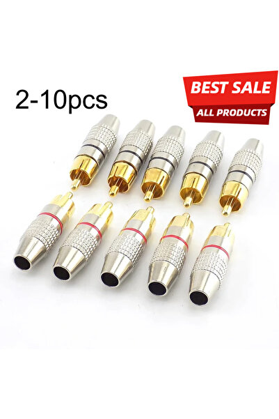 Choice1 10 قطع من موصلات RCA ذكرية للاتصال بالكابلات، محول كابل صوت وفيديو لك...