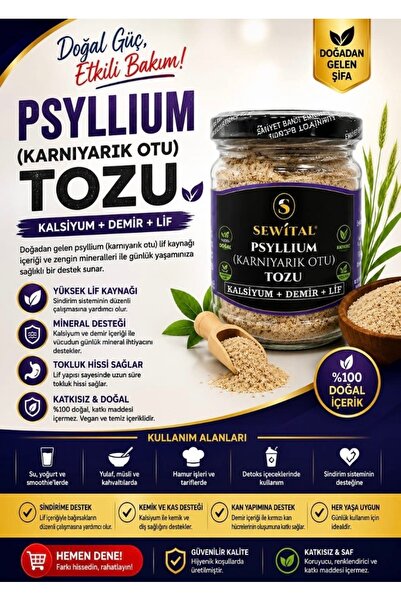 Byzeynepdurak SEWİTAL KARNIYARIK OTU TOZU(PSYLLIUM)Saf ve Organik