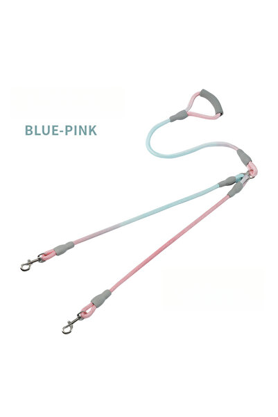 Choice1 S SKY BLUE Double Pet Leash with Jewel-Tone Gradient Secure Design fo...