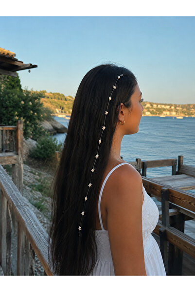 Pretty Deniz Yıldızı & Deniz Kabuğu Saç Misinası 4’lü Set – 50 CM Yaz Aksesuarı