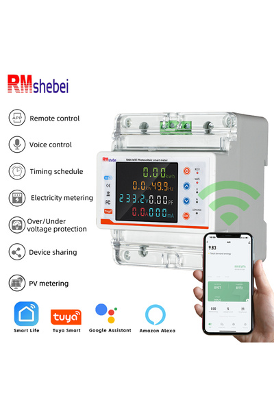Choice 2 100A RMshebeiTuya Smart WiFi Circuit Breaker 4P100A Bidirectional Me...