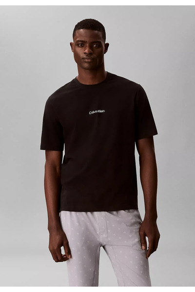 Calvin Klein Men's Regular Fit Cotton Logo Detailed Round Neck Short Sleeve B...
