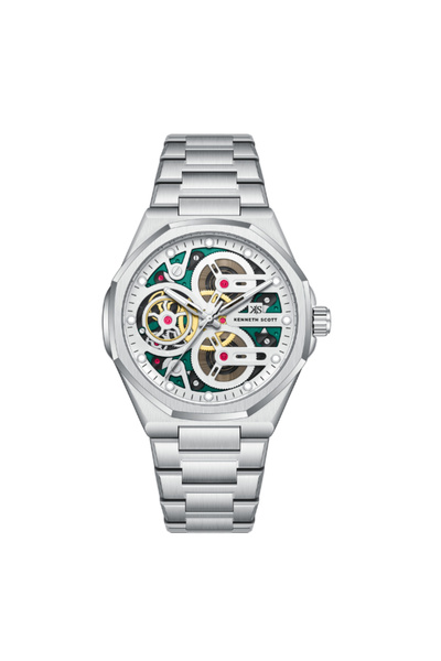 Kenneth Scott Men's Miyota 3H Green Dial Watch - K26012-SBSH