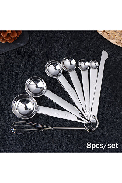Choice1 C 4/6/8Pcs Set Stainless Steel Measuring Spoon Cup With Scale Measuri...