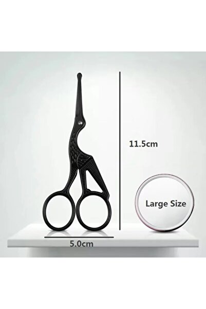 Choice1 Black Large Facial Hair Scissors Rounded Professional Stainless Steel...