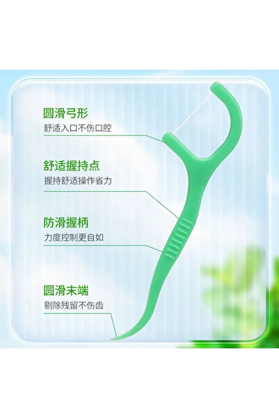 Choice 150pcs green 450pcs Mint Flavored Adult Dental Floss Picks Ultra-Fine ...