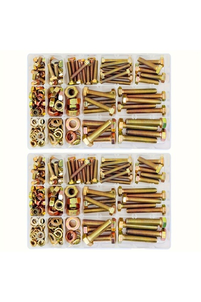 Choice 236pcs M6 M8 M10 Heavy Duty Bolts And Nuts Assortment Kit Grade 8.8 Al...