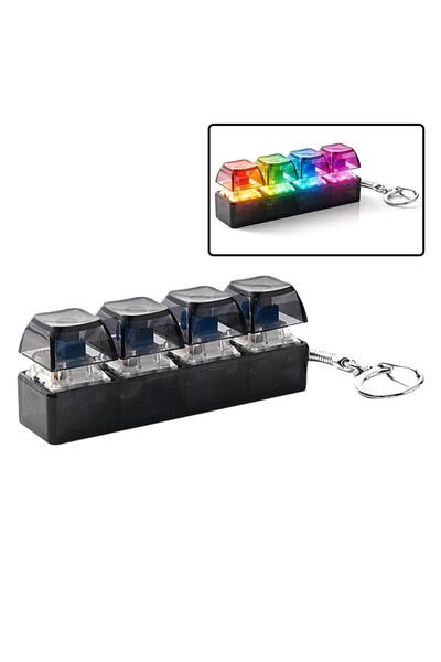 Choice1 B Fashion 4-Button Clicker Toy With RGB Light -Transparent 4-Keys Key...