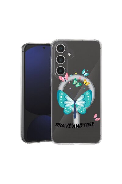 bestcase Husă pentru Samsung Galaxy A56 cu design fluturi, TPU anti-șoc magne...