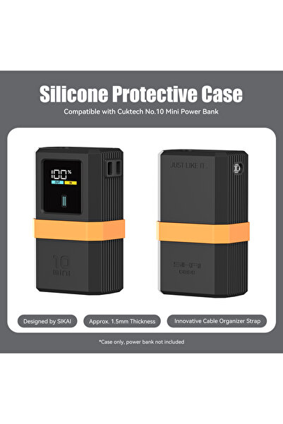 Choice black orange Sikai Silicone Case for CUKTECH 10 Mini Power Bank with A...