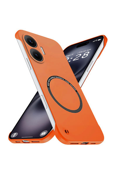 Choice33 Orange for POCO X8 Pro Max Luxury Pure Color Frameless Slim Enhance ...
