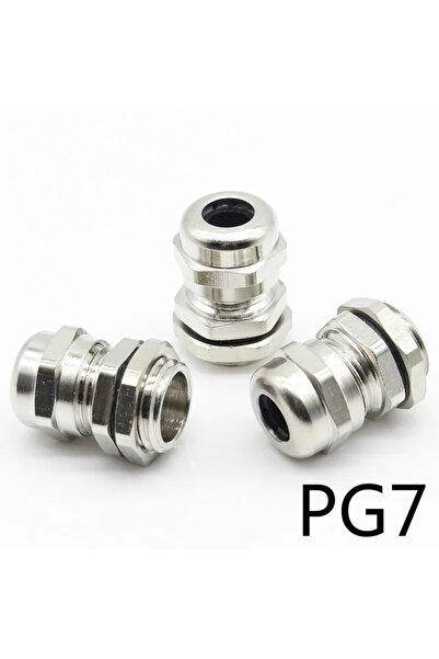 Choice 3pcs 3Pcs PG7 3.0-6.5mm Stainless Steel Waterproof Connector Cable Gland