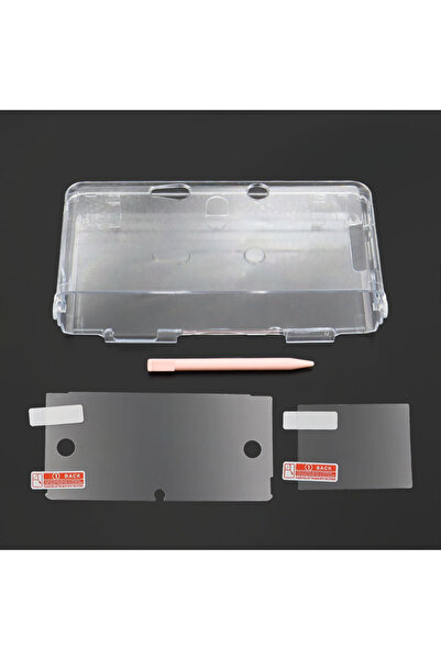 Choice4 pink Clear Split Transparent Hard Case for 3DS, Protective Shell with...