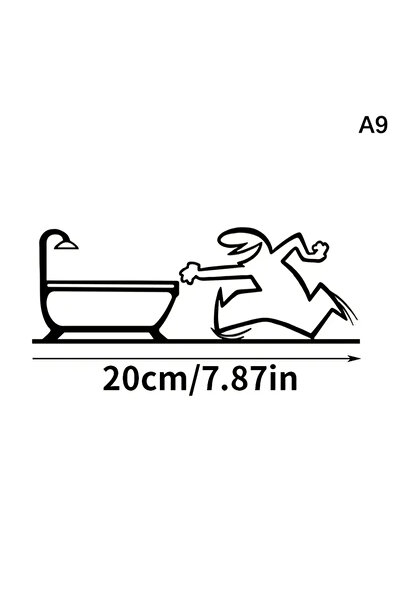 Choice7 A9 1 Pc La Linea Line Art Wall Sticker Minimalist Self-Adhesive Water...
