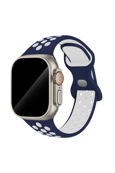 Choice46 44 45 42 49 S10-46MM 6Midnight Blue White Original Sport Strap for W...