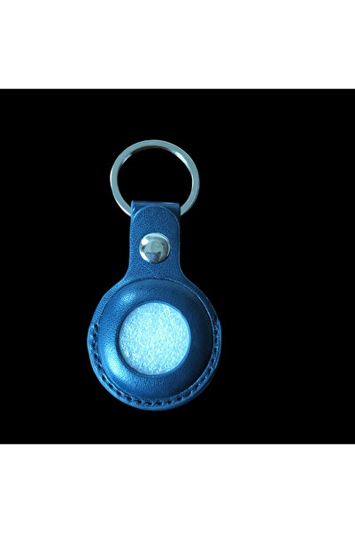 Choice6 Dark Blue PU Leather Case for Airtags Cover with Keychain Air Tag Hol...