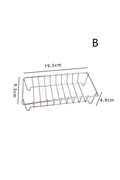 Choice B 1Pc Stainless Steel Soap Dish Holder with Drain Tray - Bathroom Sink...