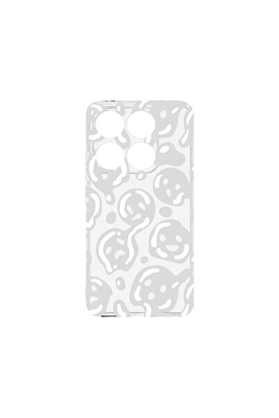 bestcase Husa pentru Xiaomi 14T, BestCase¬Æ Clear Silicon 2MM, Gray Acid Smil...